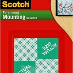 Scotch Indoor Mounting Squares, 2-in x 2-in, White, 6-Squares (111-LRG)